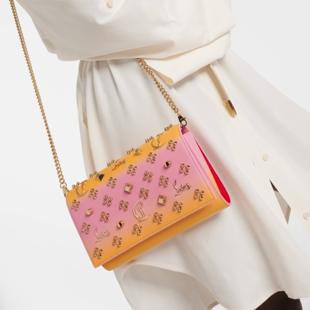 Christian Louboutin Paloma NWT NIB degrade Ombre Pink and Orange Crossbody Bag